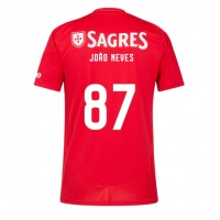 Benfica Joao Neves #87 Hjemmedrakt 2024-25 Kortermet